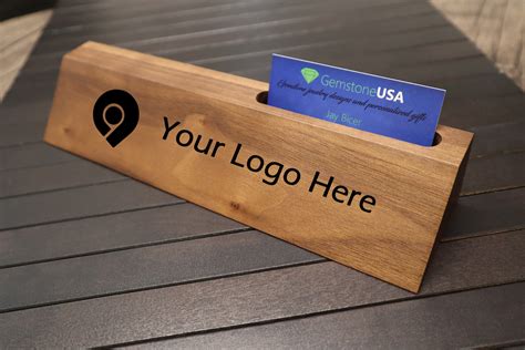 logo business card holder for desk